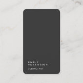 Eenvoudig platte grijze Trendy Modern minimalist Visitekaartje (Voorkant)