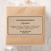 Eenvoudig platte kartonnen look ingrediënten label (Insitu)