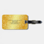Eenvoudig platte, minimale klassieke goudkleur bagagelabel (Achterkant horizontaal)