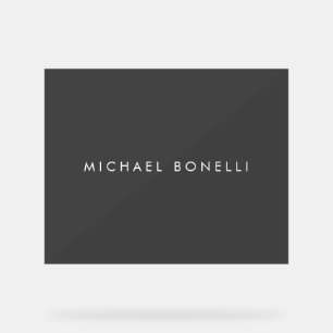 Eenvoudig platte minimalistisch elegant modern acryl bord