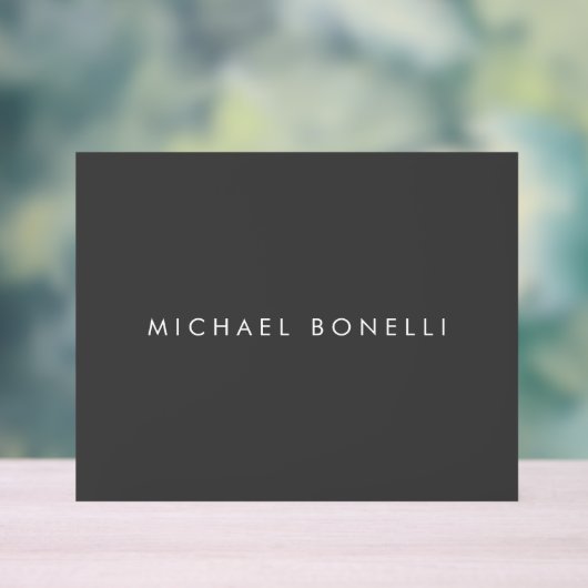 Eenvoudig platte minimalistisch elegant modern acryl bord (Neutraal)