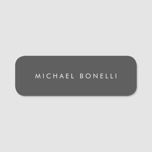 Eenvoudig platte minimalistisch elegant modern naamplaatje (Voorkant)