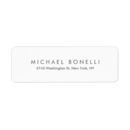 Eenvoudig platte minimalistisch elegant modern wit etiket