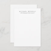 Eenvoudig platte minimalistisch elegant modern wit informatiekaartje (Voorkant / Achterkant)