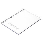 Eenvoudig platte minimalistisch elegant modern wit notitieboek (Linkerzijde)