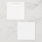 Eenvoudig platte minimalistisch elegant modern wit notitiekaartje (Voorkant / Achterkant)