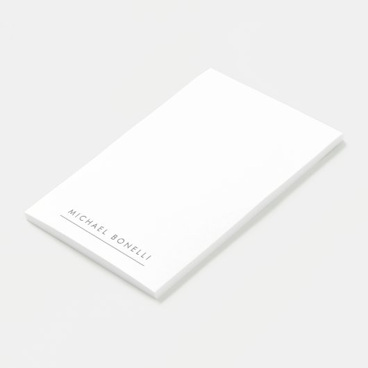 Eenvoudig platte minimalistisch elegant modern wit post-it® notes (Schuin)