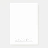 Eenvoudig platte minimalistisch elegant modern wit post-it® notes (Voorkant)