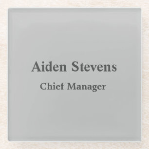 Eenvoudig platte minimalistisch klassiek glazen onderzetter