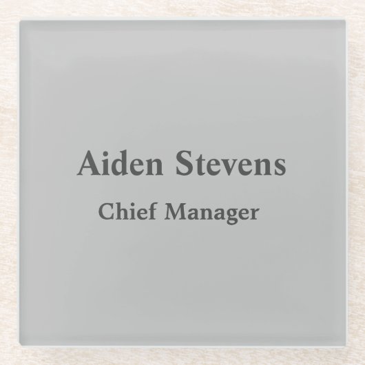 Eenvoudig platte minimalistisch klassiek glazen onderzetter (Voorkant)