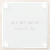 Eenvoudig platte minimalistisch klassiek glazen onderzetter (Achterkant)