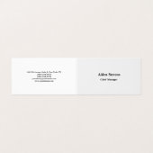 Eenvoudig platte minimalistisch klassiek visitekaartje (Buitenkant ongevouwen)