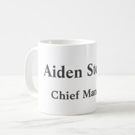 Eenvoudig platte minimalistisch klassiek wit koffiemok