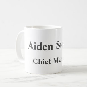 Eenvoudig platte minimalistisch klassiek wit koffiemok