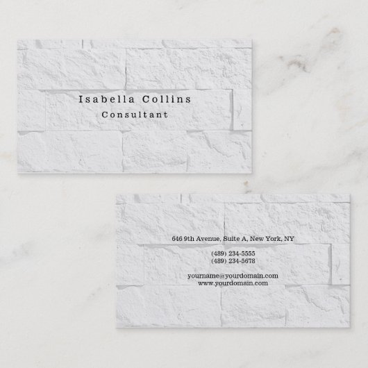 Eenvoudig platte, platte, eenvoudige, creatieve, m visitekaartje (Voorkant / Achterkant)