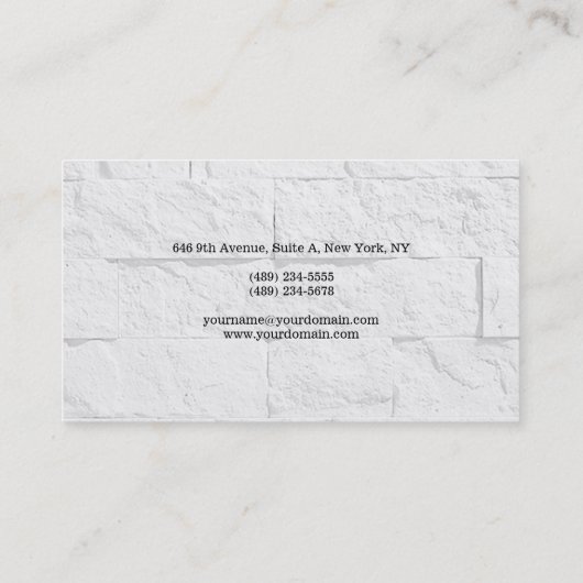 Eenvoudig platte, platte, eenvoudige, creatieve, m visitekaartje (Achterkant)