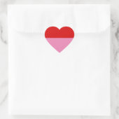 Eenvoudig platte rood en roze feestvieren hart sticker (Tas)