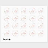 Eenvoudig platte roze prinses Swan Baby shower Ronde Sticker (Vel)