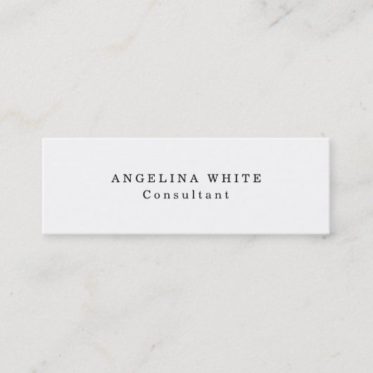 Eenvoudig platte Skinny White Professional, creati Mini Visitekaartje (Voorkant)