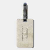 Eenvoudig platte stenen met stenen muur - Minimali Bagagelabel (Achterkant verticaal)