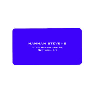 Eenvoudig platte Ultramarine Blue Elegant Modern Etiket
