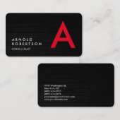 Eenvoudig platte Visitekaartje Monogram aanpassen (Voorkant / Achterkant)