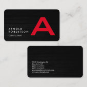 Eenvoudig platte Visitekaartje Monogram aanpassen (Voorkant / Achterkant)