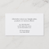 Eenvoudig platte witminimalistisch visitekaartje (Achterkant)