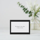 Eenvoudig platte, zwarte rechthoek visitekaartje (Staand voorkant)