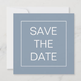 Eenvoudig plein voor donkerblauwe lijngrens save the date