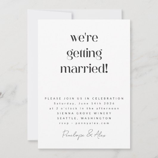 Eenvoudig plezier in één minimalistische moderne b kaart (Voorkant)