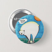 Eenvoudig Polaire Beer Pin Ronde Button 5,7 Cm (Voorkant /achterkant)