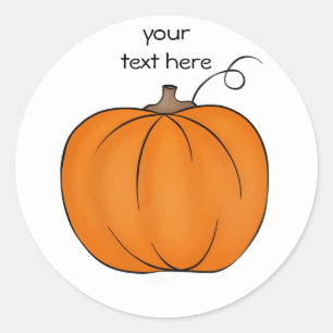 Eenvoudig pompoen ronde sticker