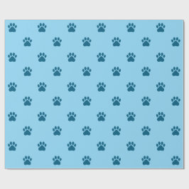 Eenvoudig pootafdrukpatroon cadeaupapier