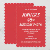 Eenvoudig Poppy effen rood Kaart (Voorkant / Achterkant)