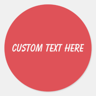 Eenvoudig Poppy effen rood Ronde Sticker