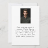 Eenvoudig portret Afstuderen uitnodiging (Achterkant)
