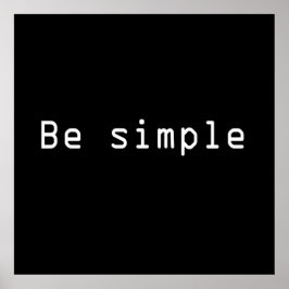 eenvoudig poster
