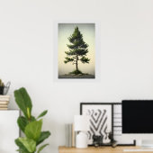 Eenvoudig Poster pine-structuur (Thuiskantoor)