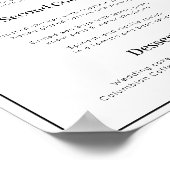 Eenvoudig Poster van het 3-cursentemenu (Hoek)