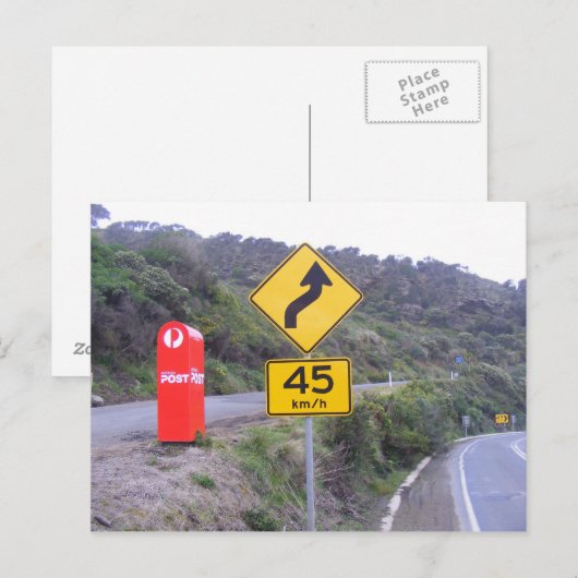 Eenvoudig postvak. briefkaart (Voorkant / Achterkant)