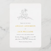 Eenvoudig potlood Botanical Weddenschap Gold