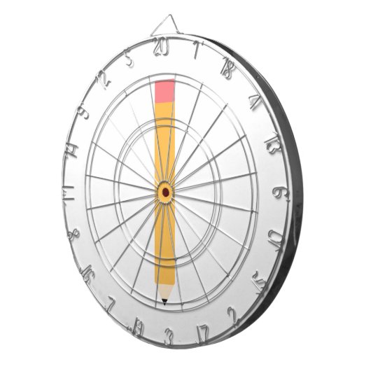 Eenvoudig potlood dartbord (Voorkant Rechts)