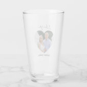 Eenvoudig prachtig valentijnskoppel bierglas glas (Achterkant)