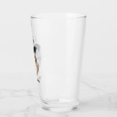 Eenvoudig prachtig valentijnskoppel bierglas glas (Links)