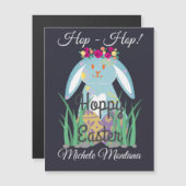 Eenvoudig presterkonijn Happy Easter familie (Voorkant / Achterkant)