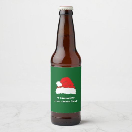Eenvoudig prettig kerstfeest bier etiket (Voorkant)