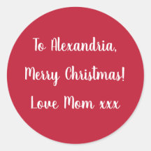 Eenvoudig Prettig kerstfeest van mama Rood en Wit