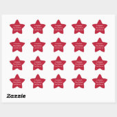 Eenvoudig Prettig kerstfeest van mama Rood en Wit Ster Sticker (Vel)
