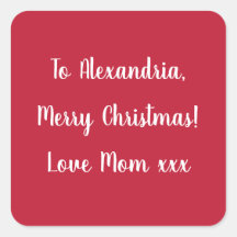Eenvoudig Prettig kerstfeest van mama Rood en Wit